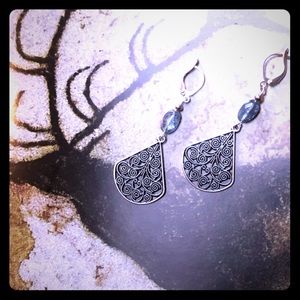 Swirling Dangle Kyanite Earrings